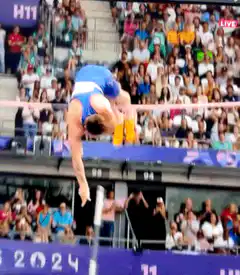 French high jumper clears bar