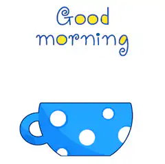 Good morning cat in cup