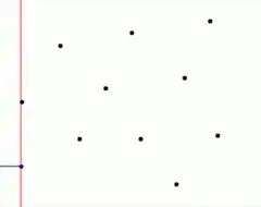 Voronoi diagram construction animation