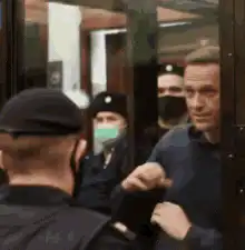Alexei Navalny makes a heart sign