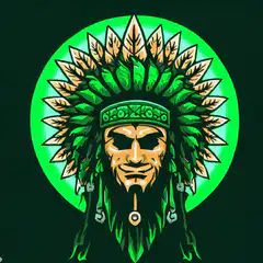 Green Indian Chief Logo