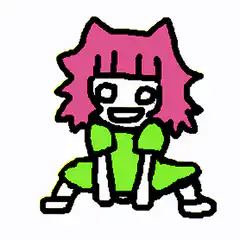 pixel art girl dabbing
