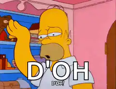 Homer Simpson facepalm D'oh
