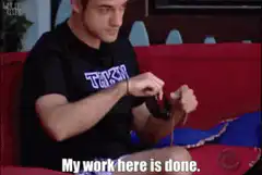 Joey puts on sunglasses