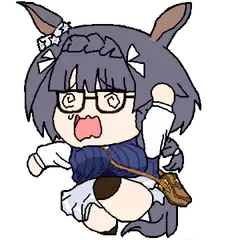 chibi horse girl running