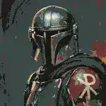 The Mandalorian pixel art animation