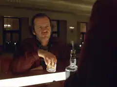 Jack Nicholson drinks whiskey