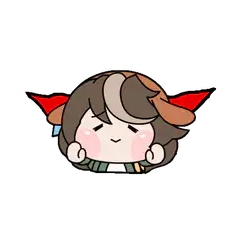 chibi character with red wings