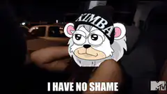 Kimba bear with no shame