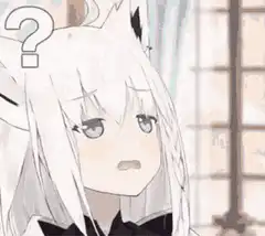 anime girl with question mark