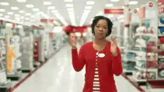 Target employees clapping in the aisle