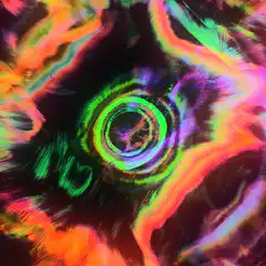 Psychedelic swirling colorful vortex