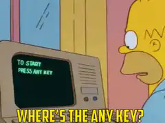 Homer Simpson Where's the Any Key