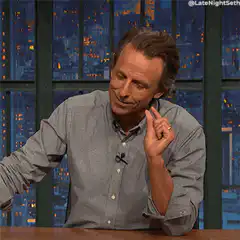 Seth Meyers finger wag