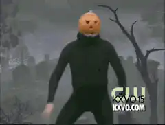 Pumpkin head martial arts dance