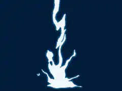white lightning bolt on dark blue background