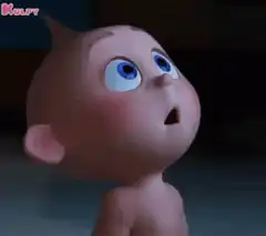 Baby's face changes from surprise to anger
