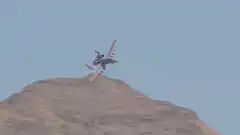A-10 Warthog flying over desert