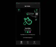 Vector app profile QR code