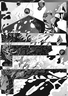 black and white abstract manga panel