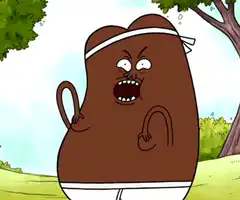 Chocolate bar slingshots Rigby and Mordecai