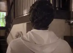 Man with fake nose turns around