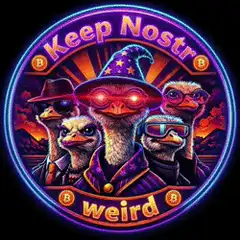 Keep Nostr Weird Ostrich Wizard