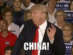 Donald Trump saying China