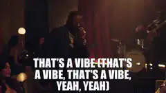 That's a vibe yeah yeah