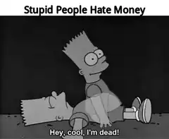 Bart Simpson Hey Cool I'm Dead