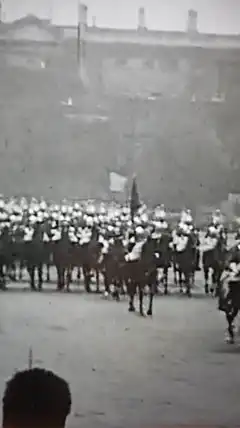 Historical cavalry parade marching