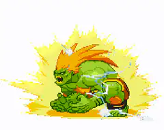 Hulk pixel art power up