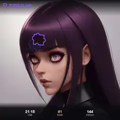 Purple hair girl jigsaw puzzle