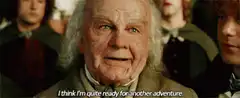 Bilbo Baggins ready for another adventure