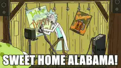 Rick Sanchez with Sweet Home Alabama caption