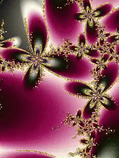 purple and gold fractal flower animation