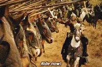 Ride now! cavalry charge