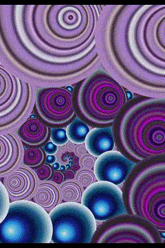 Purple and blue fractal spiral animation