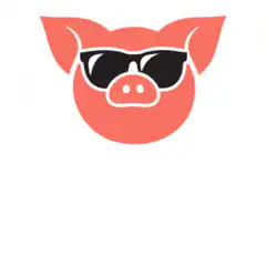 cool pig with sunglasses