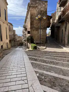Stone street and stairs in old town