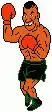 pixel art boxer flexing