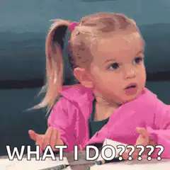 Confused little girl shrugging