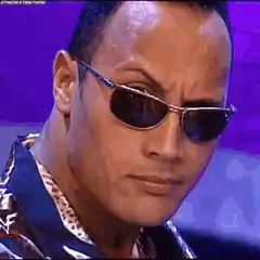 The Rock sunglasses turn and walk away