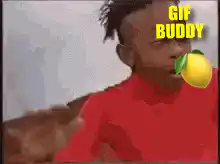 Man coughing with lemon emoji