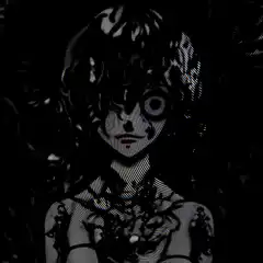 black and white anime girl with eye patch
