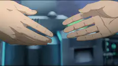 anime hands shake