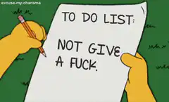 To Do List Not Give A Fuck