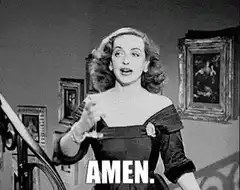 Bette Davis says Amen