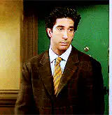 Ross Geller shrugs and walks away