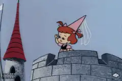 Princess on castle wall